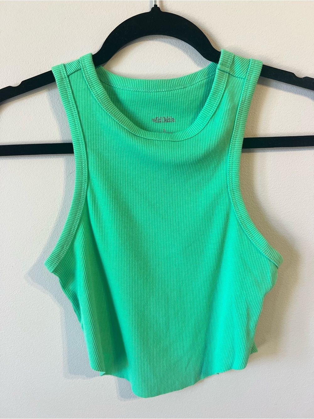wild fable Bright Mint Ribbed Crop Tank